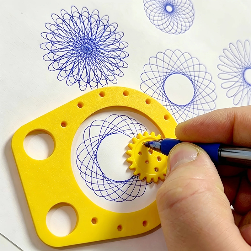 Kids Education Template - Zestaw szablonów do rysowania geometrycznego Spirograph,
