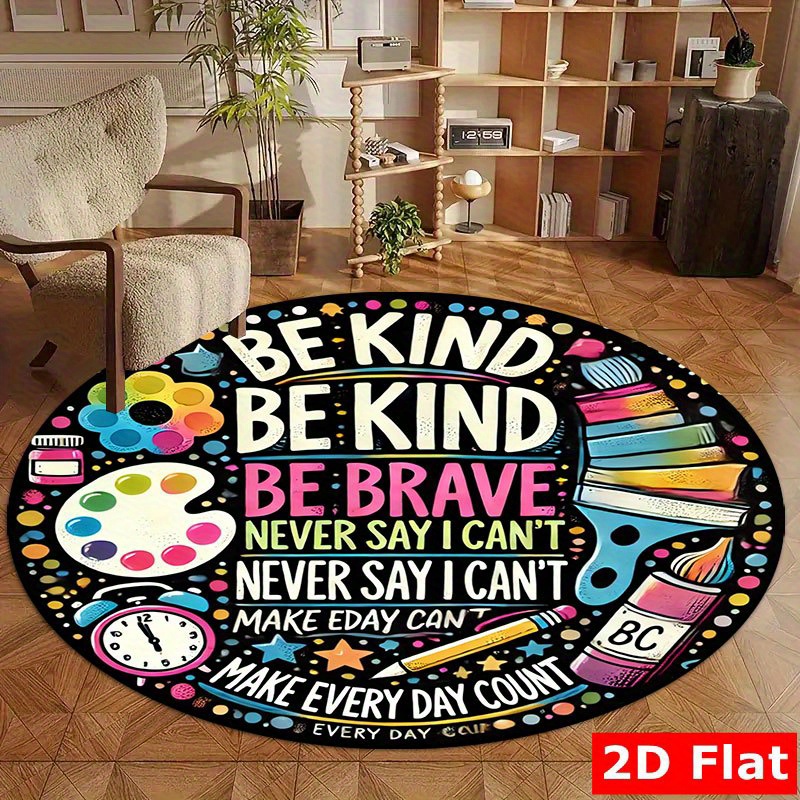 Kids Education Quote - Bądź miły, bądź odważny - motywacyjny