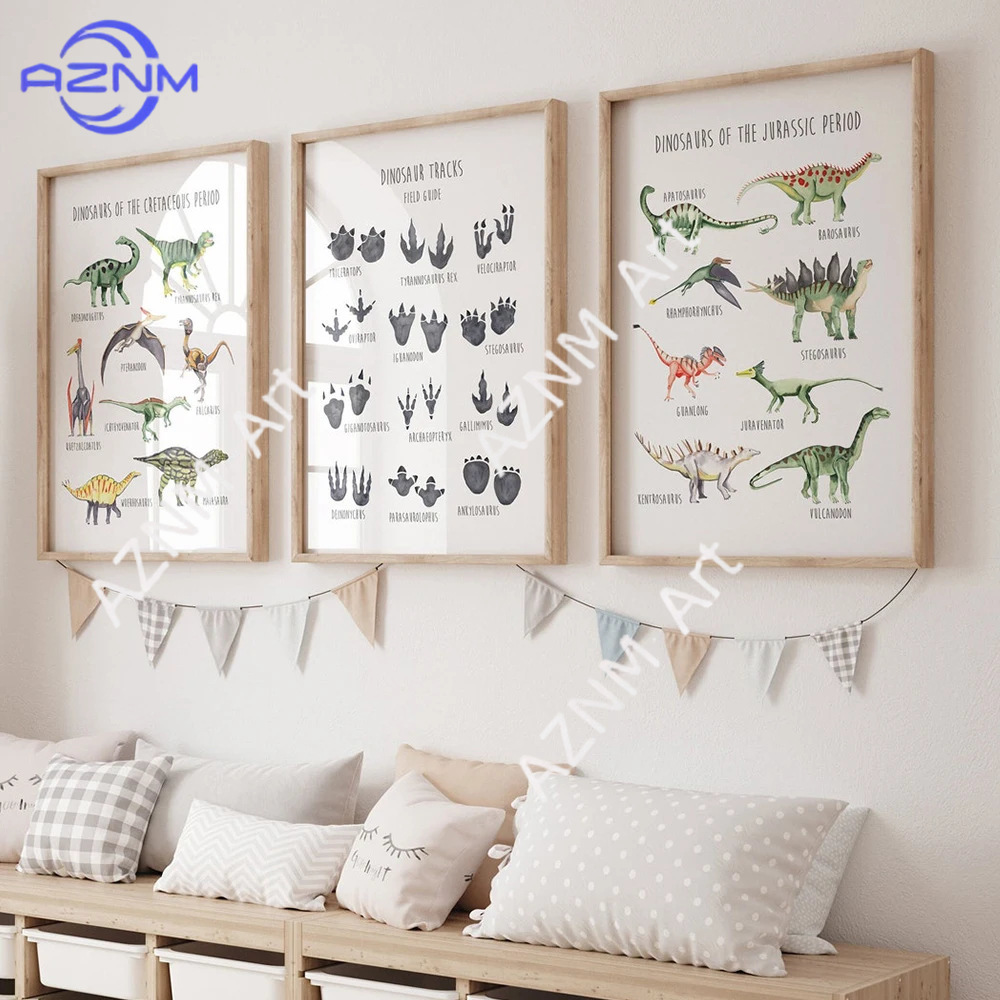 English Kids Education - 1/3 SZT., Plakat edukacyjny z dinozaurami