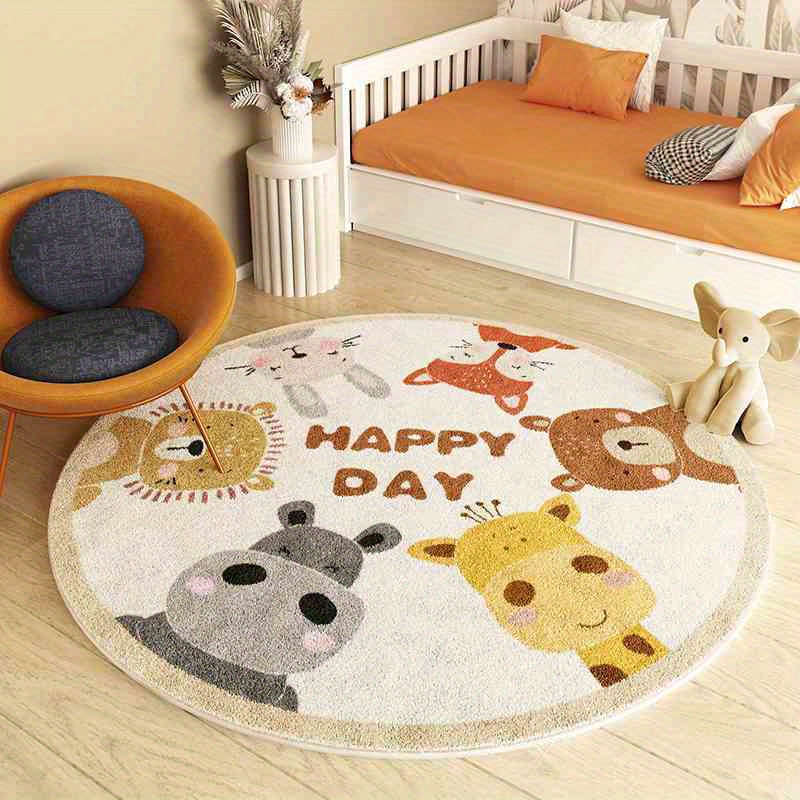 Happy Kids Education - Okrągły dywan z flaneli z motywem