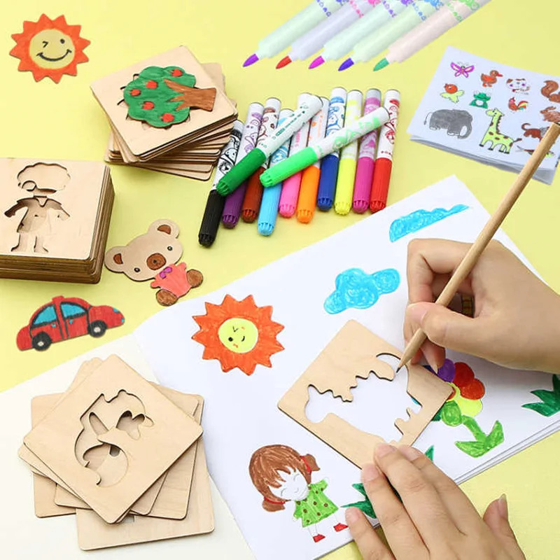 Kids Education Template - Zabawki do rysowania dla dzieci Montessori