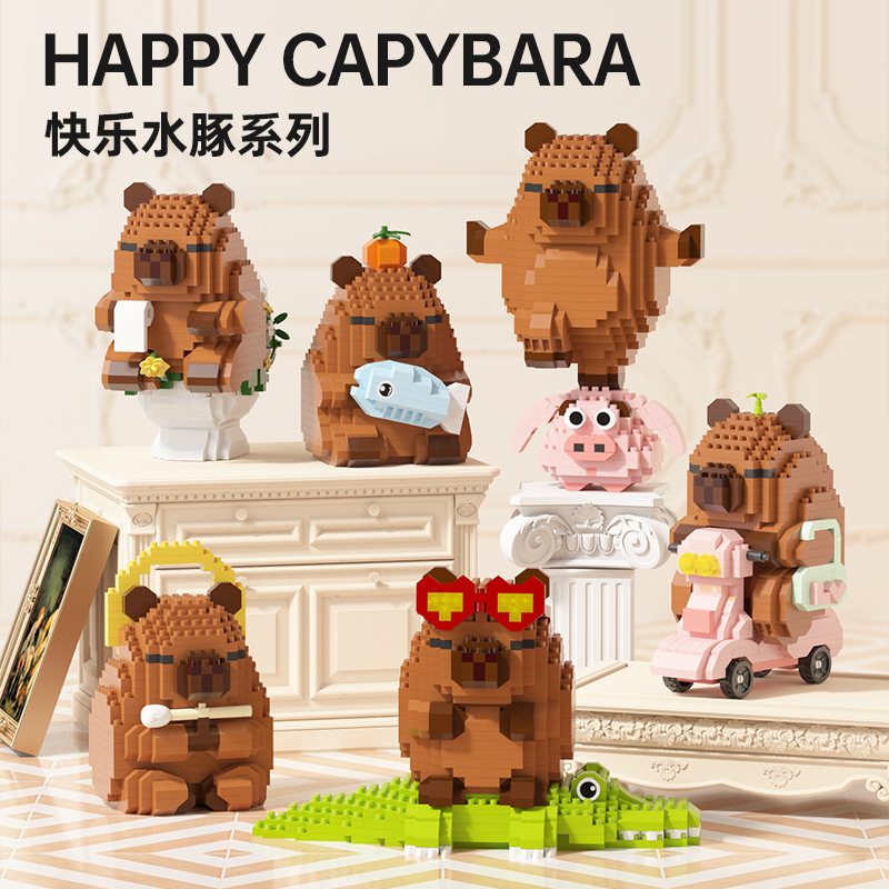 Happy Kids Education - Klocki konstrukcyjne Happy Capybara Edukacyjna zabawka