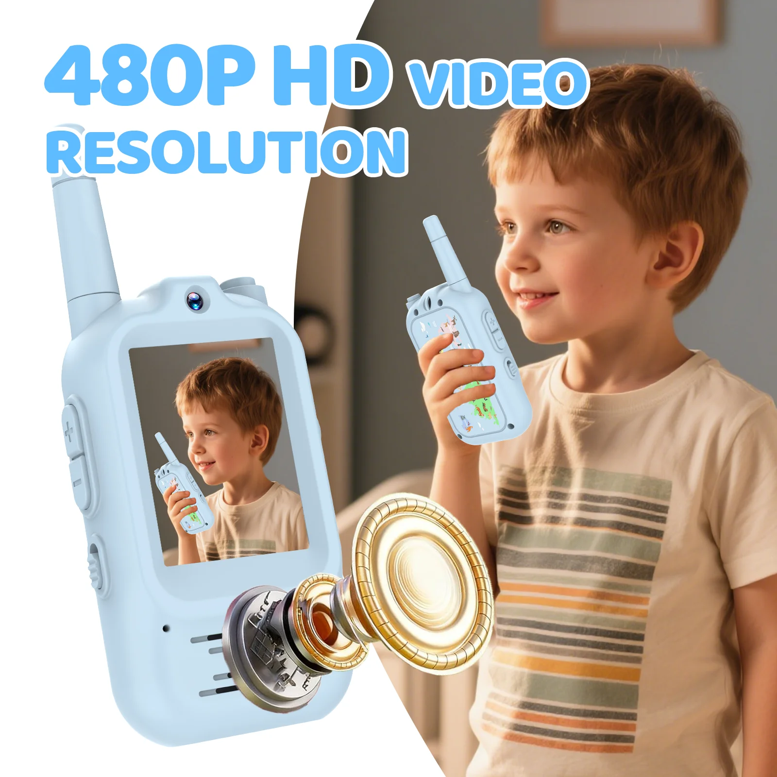 Kids Educational Videos - Wideo Walkie Talkie dla Dzieci, Akumulatorowe,