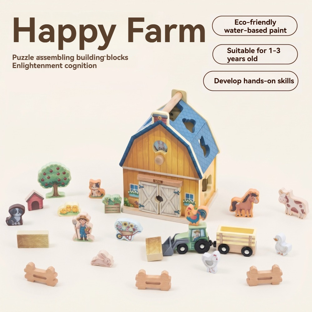 Drewniany zestaw „Szczęśliwa F – Happy Kids Education recenzja i cena