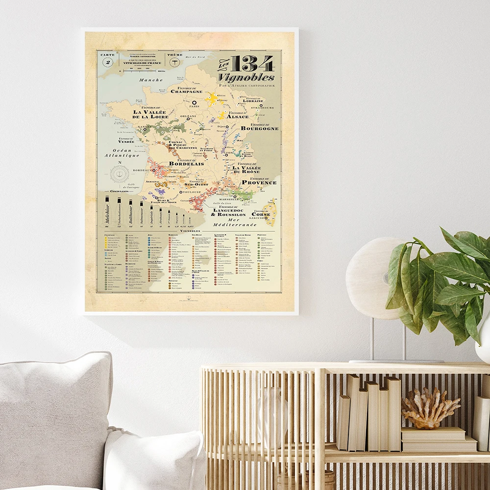 Retro Map Europe City Vines Ma – Kids Education Quote recenzja i cena