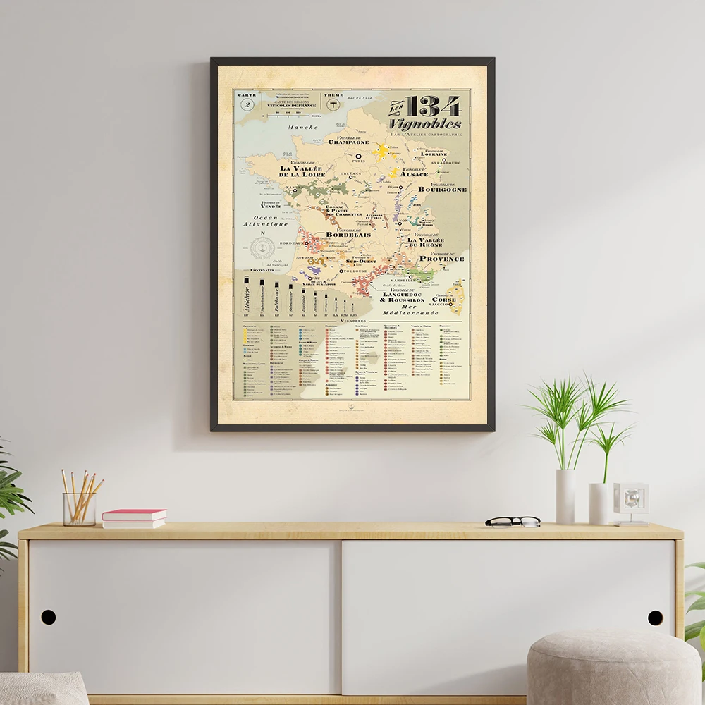 Retro Map Europe City Vines Ma – Kids Education Quote recenzja i cena