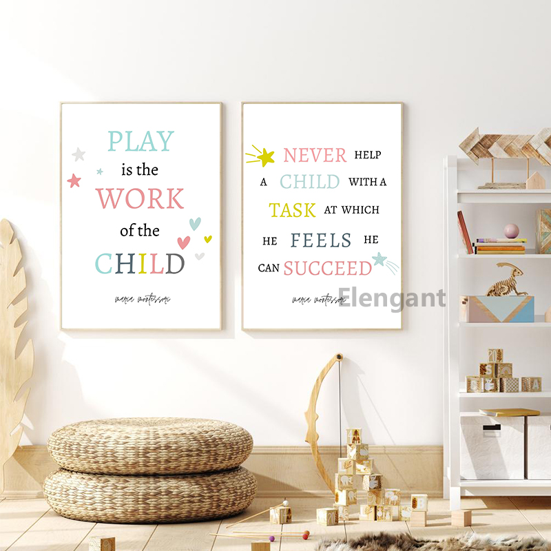Play is the Work of A Child Qu – Kids Education Quote recenzja i cena