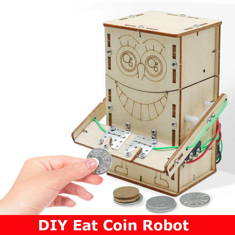 Drewniany elektryczny robot do – Kids Education Money recenzja i cena
