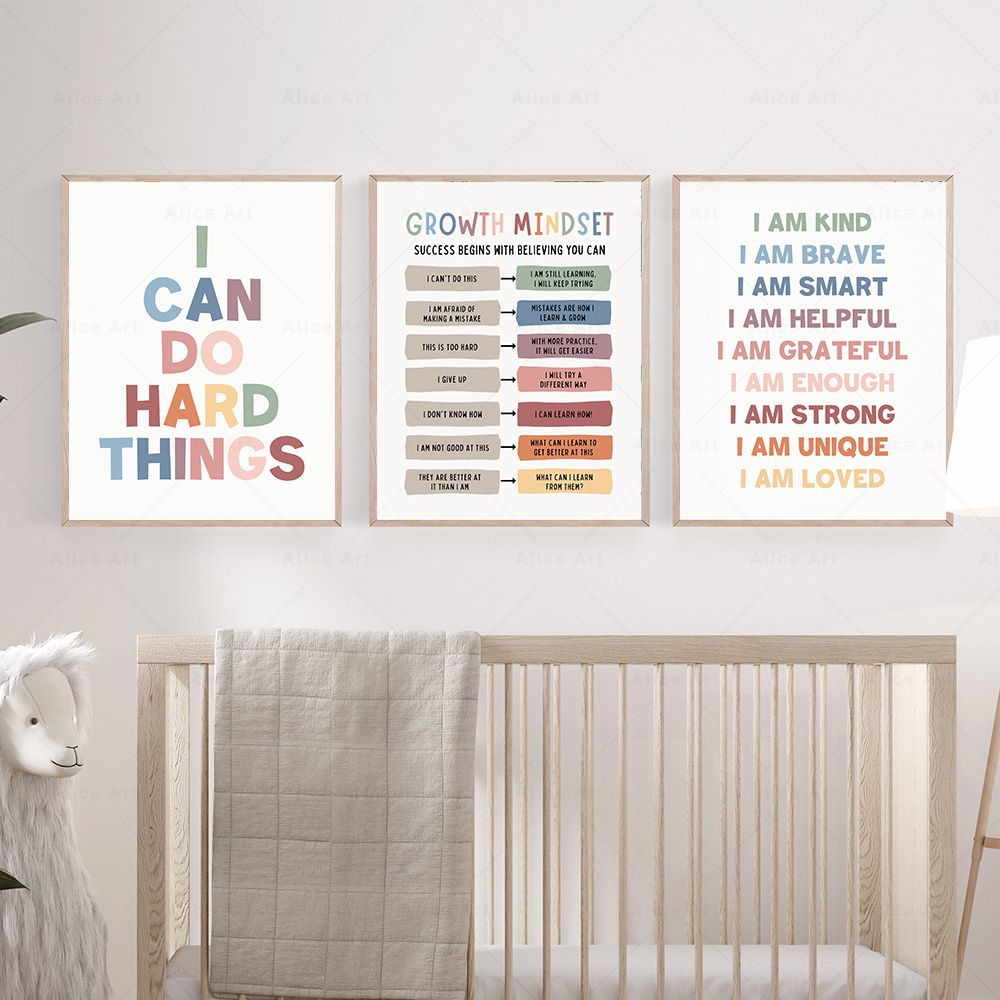 Plakat z afirmacjami do pokoju – Kids Education Quote recenzja i cena